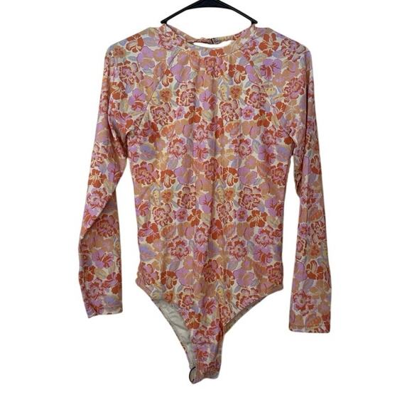 Rusty Surf Other - Rusty Surf Women’s One Piece Open Back Paddlesuit Size L‎ Floral Beach Summer